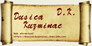 Dušica Kuzminac vizit kartica